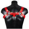 BDSMaster Harnais Simili Harnis Rouge